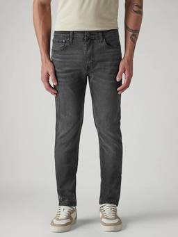 Levi's - Mens 512 Charcoal-Grey Slim Tapered Fit Mid Rise Jeans