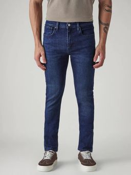 Levi's - Mens 512 Dark-Blue Slim Tapered Fit Mid Rise Jeans