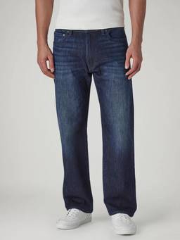 Levi's - Mens 512 Dark-Blue Slim Tapered Fit Mid Rise Bi-Stretch Jeans