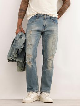 WROGN - Faded Anti Fit Distressed Denim Jeans