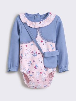 Hopscotch - Anti-Odour Earth Mint Lace Onesie with Bag