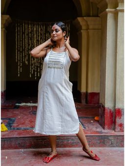 PRATHAA - Ehsaas Ruhani Spaghetti White Dress