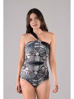 Keepfit - Grey Printed Sleeveless Swimsuit