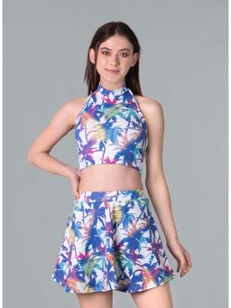 Keepfit - Multi-Color Printed Sleeveless Top And Skirt