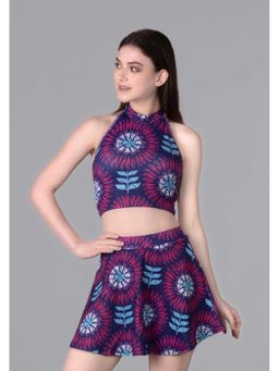 Keepfit - Multi-Color Printed Sleeveless Top And Skirt