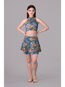 Keepfit - Multi-Color Printed Sleeveless Top And Skirt