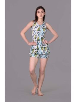 Keepfit - Multi-Color Abstract Sleeveless Top and Shorts