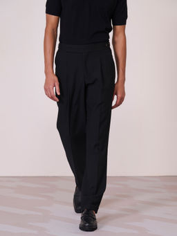 S&N by Shantnu Nikhil - Cross Flap Black Trouser