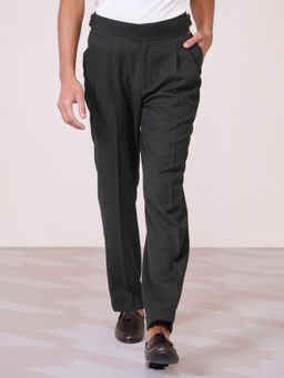 S&N by Shantnu Nikhil - Military Cross Flap Black Trouser