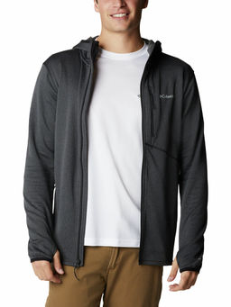 Columbia - Mens Grey Park View Hoodie Full Sleeve Trekking Hiking Fleece Jacket