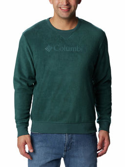 Columbia - Mens Green Steens Mountain Crew 2.0 Full Sleeve Trekking Hiking Fleece Sweatshirt