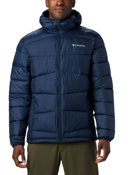 Columbia - Mens Blue Five Mile Butte Hooded Full Sleeve Trekking Hiking Jacket