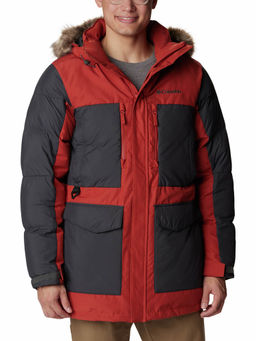 Columbia - Mens Red Marquam Peak Fusion Parka Full Sleeve Trekking Hiking Jacket