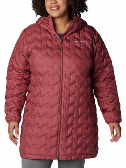 Columbia - Womens Maroon Delta Ridge Long Down Full Sleeve Trekking Hiking Jacket