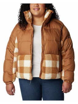 Columbia - Womens Brown Leadbetter Point Sherpa Hybrid Full Sleeve Trekking Hiking Jacket