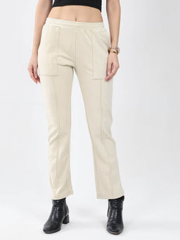 Monte Carlo - Women's Regular Fit Casual Pant Cream