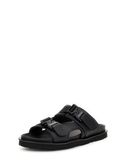 Guess - Men Black Textured Comfort Sandals