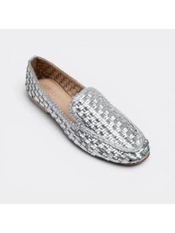 CHLLEN - Celeste Woven Metallic Ballerina Silver