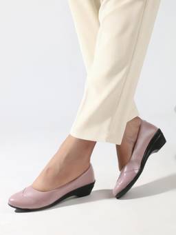 DENILL - Pink Women's Round Toe With Seam Detailing Ballerina