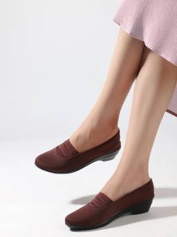 DENILL - Brown Women's Slip-On Design Ballerina