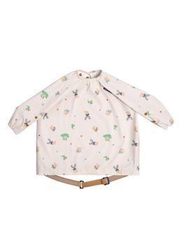 Bibado - Beige George Pig Print Stain & Water Proof Coverall Bib