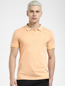 Jack & Jones - Orange Polo Neck T-shirt