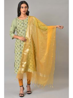 W - Yellow Solid Dupatta