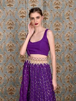 Odette - White And Pink Embroidered And Tasseled Waist Belt