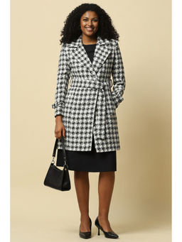 Allen Solly - Women Textured Casual Jacket with Belt (Set of 2)