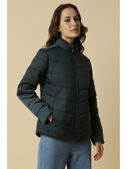 Allen Solly - Women Green Solid Casual Jacket