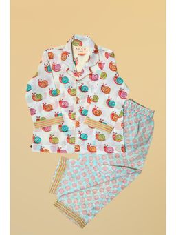 ADYA - Unisex Multicolor Snail Cotton Shirt and Pyjama