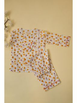ADYA - Unisex Yellow Pooh Cotton Top and Pyjama