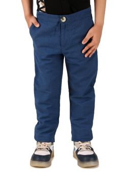 Miyo - Boys Solid Regular Fit Casual Smart Everyday Trousers-Blue