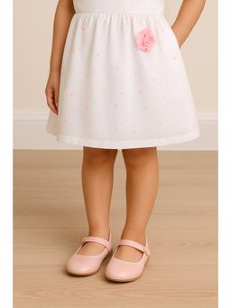 Miyo - Girls Printed Flared Casual Everyday Skirt-White