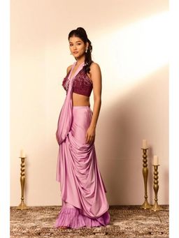 NAVA AURA - Playful Orchidea Saree