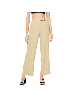 Madame - Straight Beige Trousers Green
