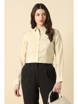 Allen Solly - Yellow Modal Regular Full Sleeves Shirt