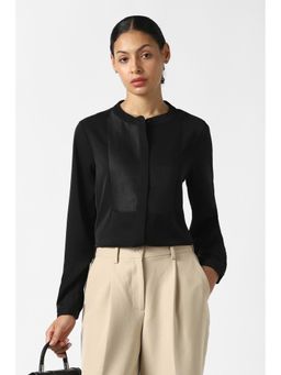 Van Heusen - Black Polyester Regular Full Sleeves Shirt