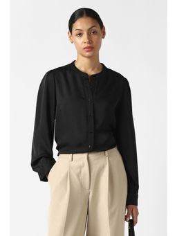 Van Heusen - Black Polyester Regular Full Sleeves Shirt