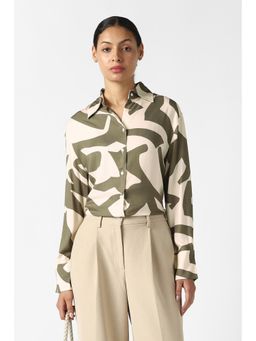 Van Heusen - Beige Viscose Regular Full Sleeves Shirt