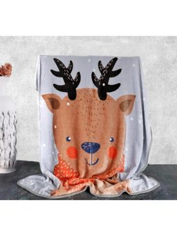 Yellow Bee - Reindeer Blanket for Girls - Brown