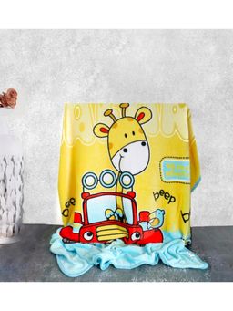 Yellow Bee - Giraffe Blanket for Boys - Yellow