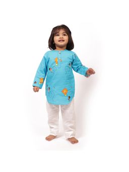 Bhaakur - Organic Cotton Unisex Kites in the Sky Kurta with Pyjama (Set of 2)