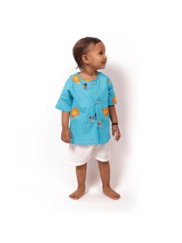 Bhaakur - Kites in the Sky Jhabla Top with Shorts (Set of 2)