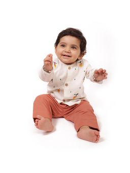 Bhaakur - Mango Organic Cotton Full Sleeves Jhabla Top with Pyjama (Set of 2)