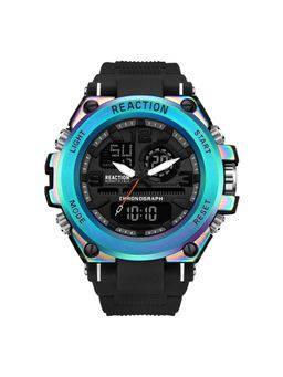 Reaction Kenneth Cole - ANA-DIGIT Gun Black Pu Plastic Strap Watch for Mens - KRWGP9008104