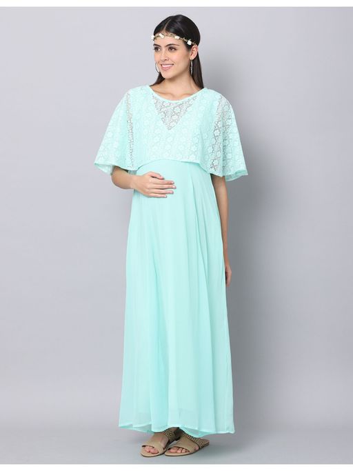 slim fit dress slacks Jade Pleated Plisse Halter Maternity Dress main image 0