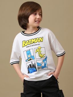 Kidsville - Official Batman Cotton Oversized Round Neck T-Shirt