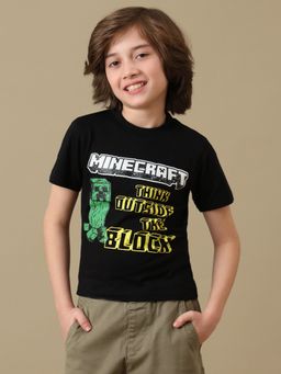 Kidsville - Official Minecraft Cotton Regular Round Neck T-Shirt