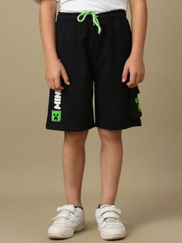 Kidsville - Official Minecraft Cotton Blend Regular Mid Waist Shorts